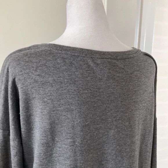 LC Lauren Conrad large top gray black lace floral long sleeves - Picture 10 of 12